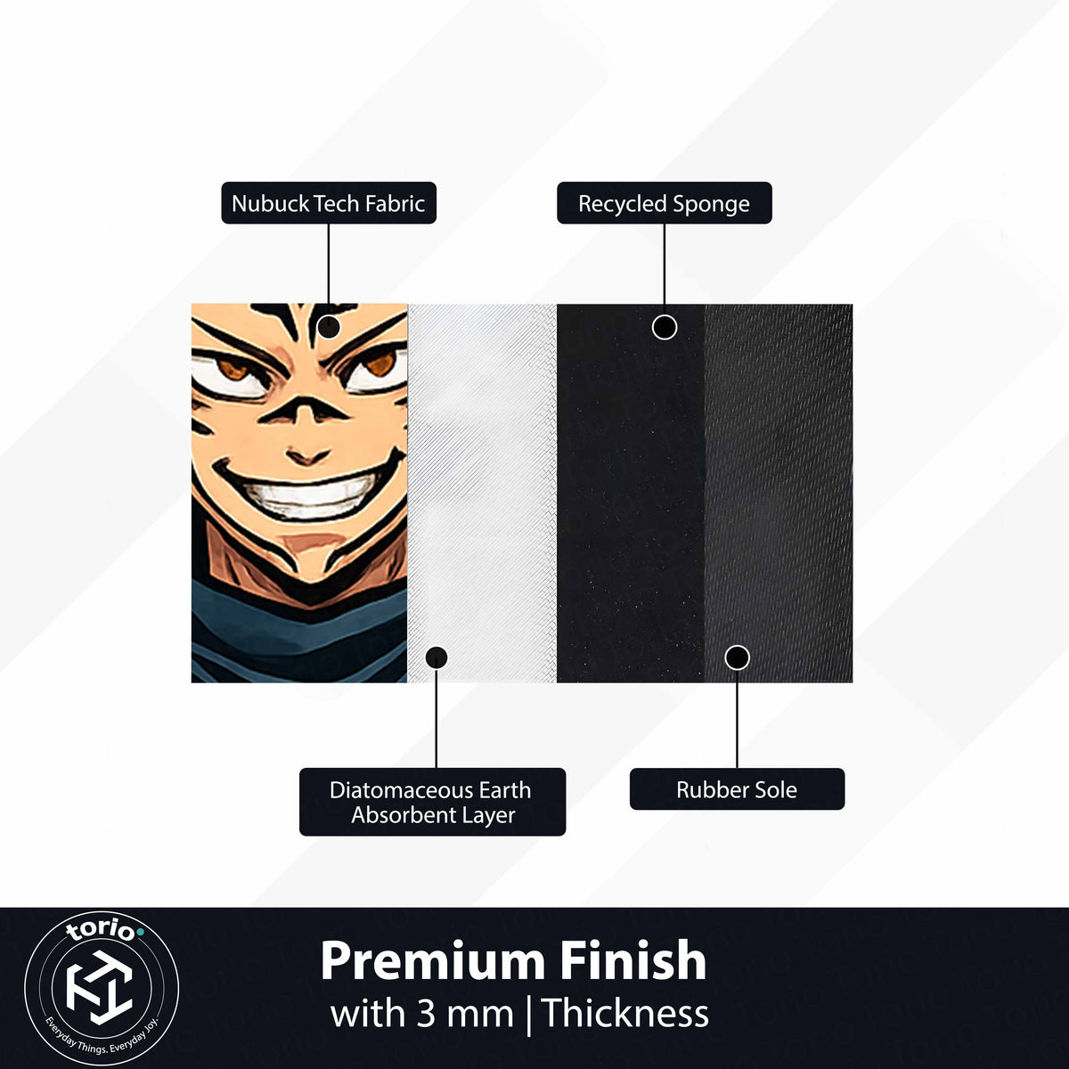 Tomura Shigaraki Cut-out Flat Rug | My Hero Academia Villain Anime Flat Rug | Premium MHA Gaming Room Decor