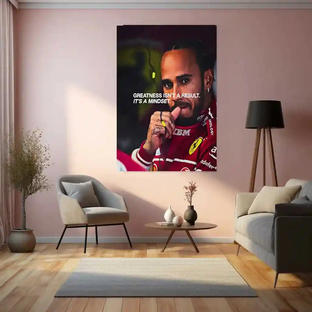 Lewis Hamilton Metal Poster | F1 Racing Legend Wall Art | Speed x Legacy Decor - TURTLEWINGS