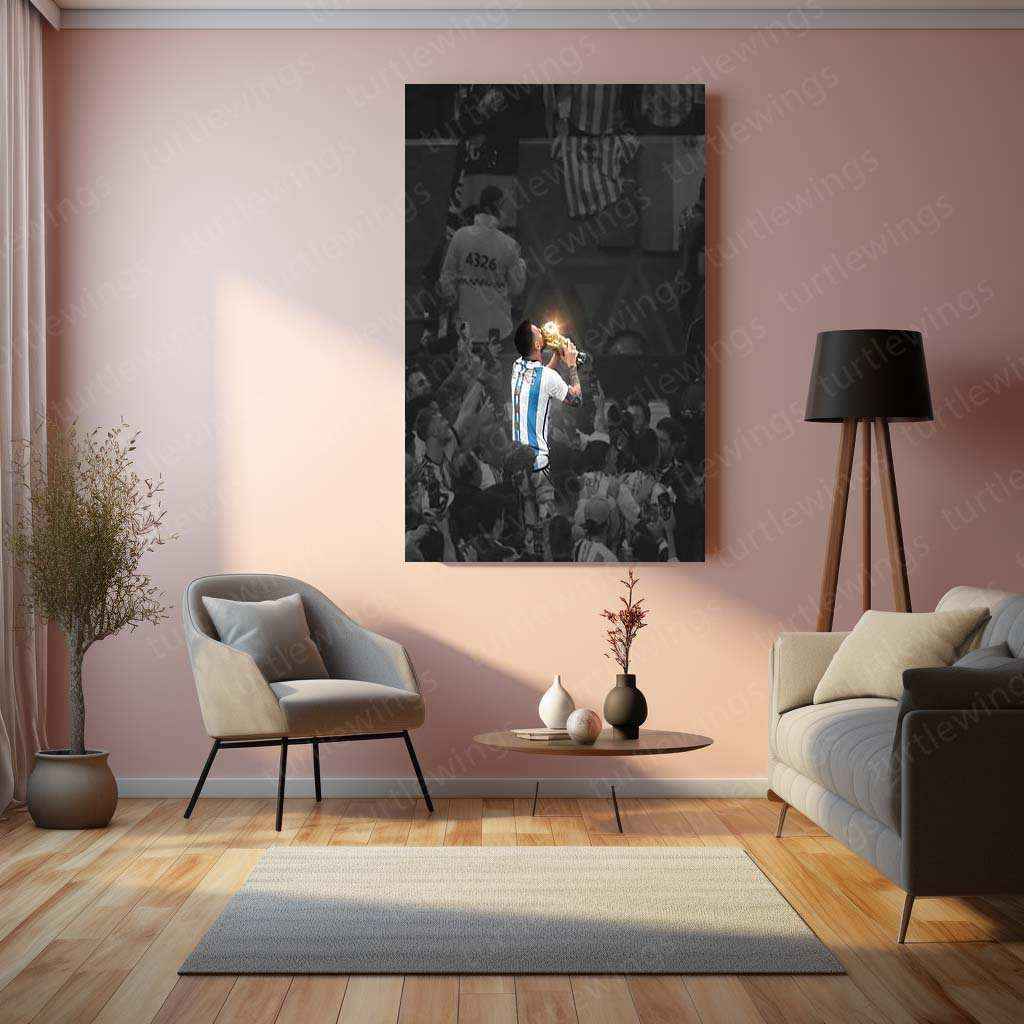 Lionel Messi Metal Poster – GOAT Football Wall Art 9 - TURTLEWINGS