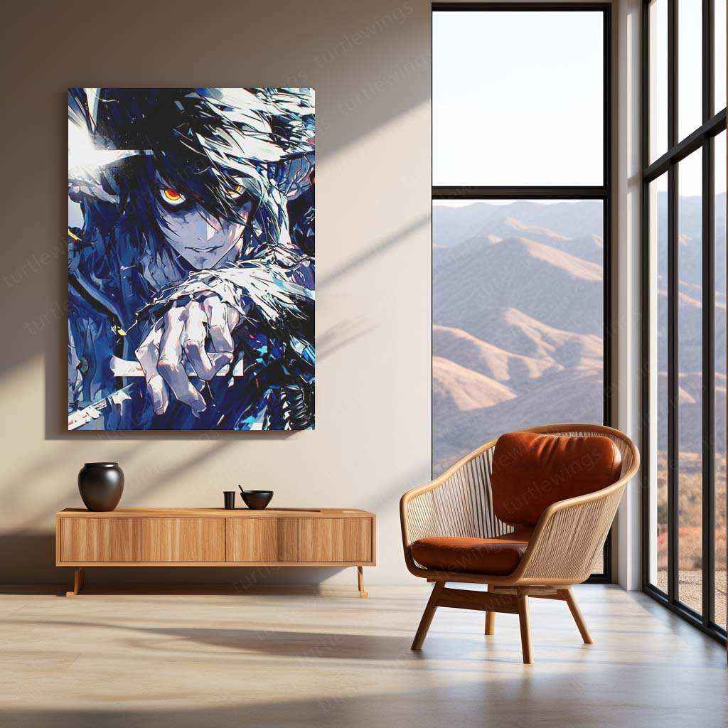 L Death Note Metal Poster – Mysterious Detective Anime Wall Art - TURTLEWINGS
