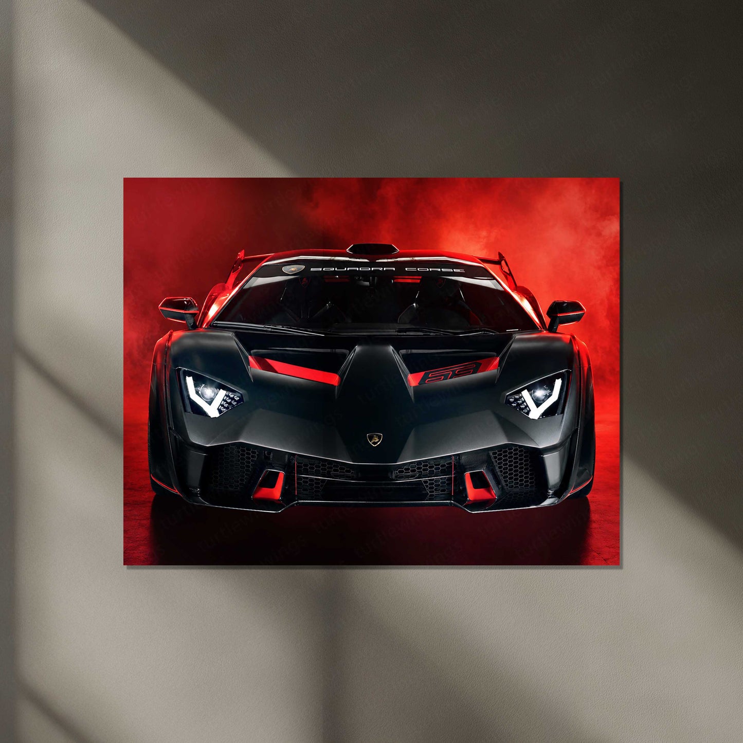 Lamborghini SC18 LED Neon Metal Frame Exotic Hypercar Wall Art | Supercar LED Neon Metal Decor