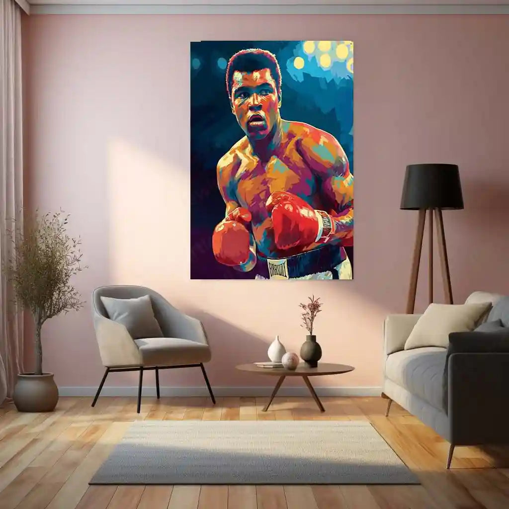 Muhammad Ali Metal Frame | The Greatest Boxing Wall Art | Iconic Sports Metal Poster 05 - TURTLEWINGS