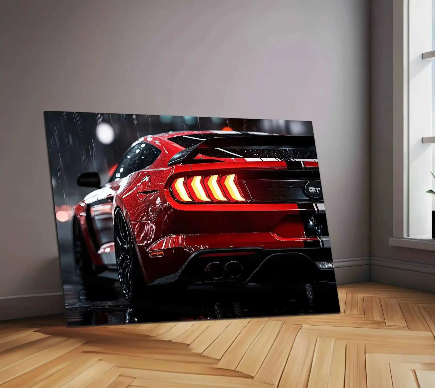Mustang Shelby GT500 Neon LED Metal Frame â Iconic Muscle Car Wall Art 1 - TURTLEWINGS