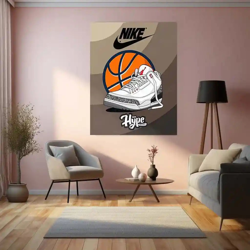Abstract Metal Poster | Nike Sneaker Art Metal Poster – Bold & Stylish Decor 01 - TURTLEWINGS
