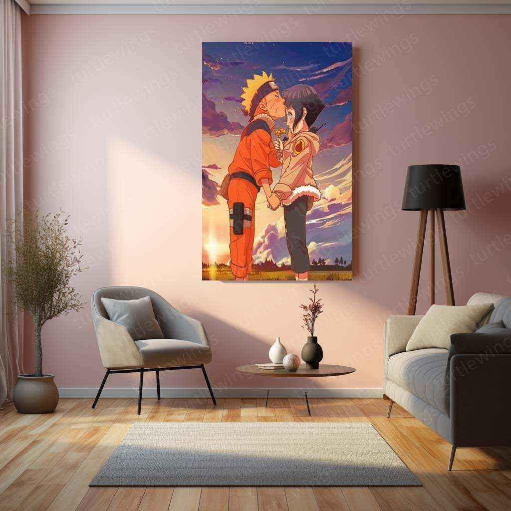 Naruto x Hinata Metal Poster – Eternal Love Anime Wall Art - TURTLEWINGS