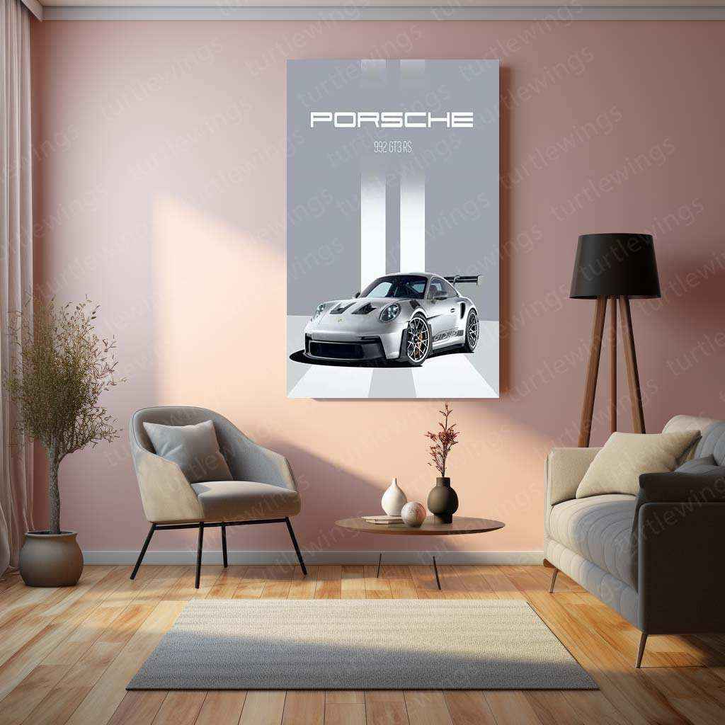 Porsche Metal Poster – Luxury Sports Car Wall Art | Automotive Enthusiast Decor - TURTLEWINGS