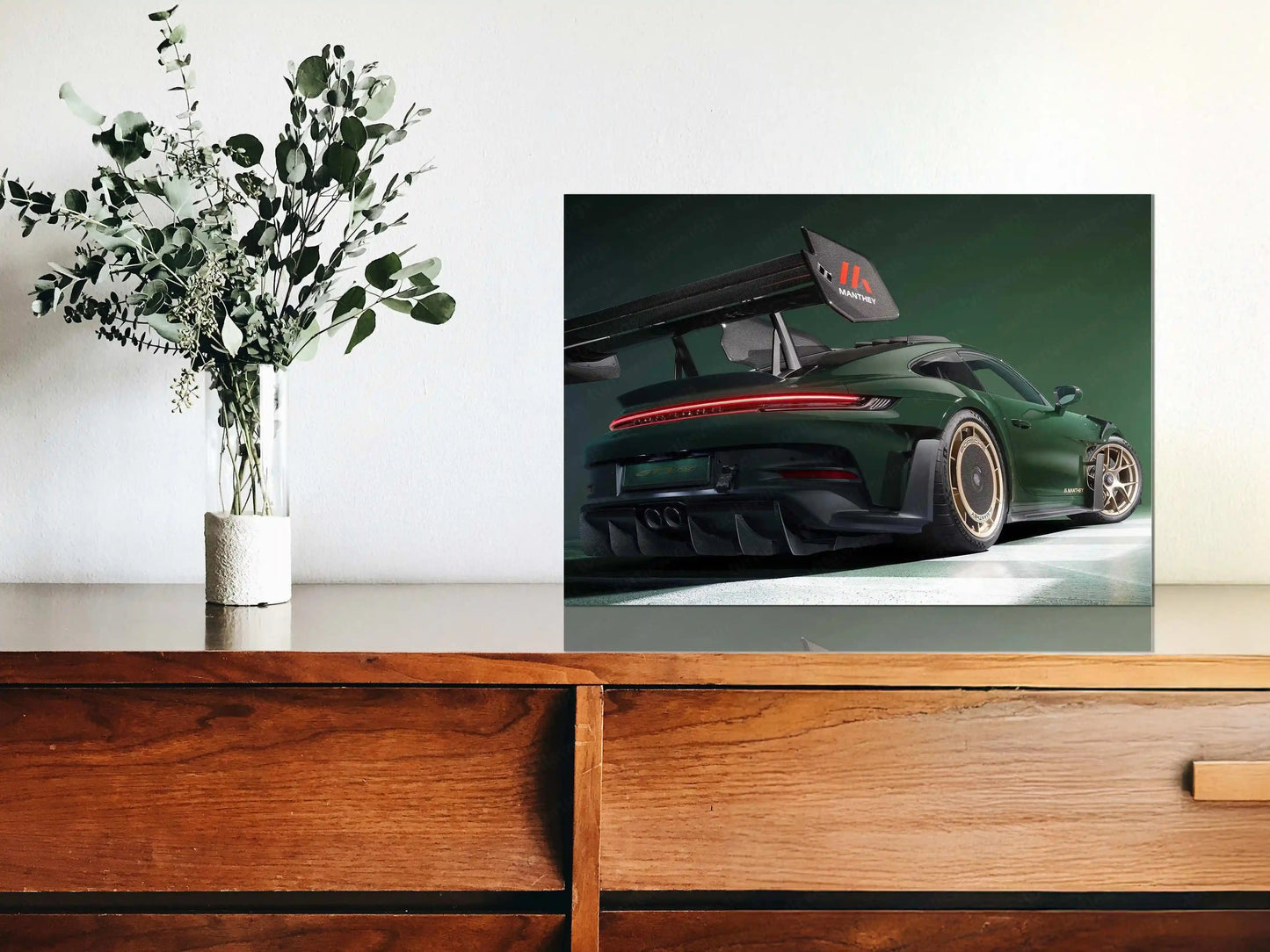 2025 Porsche 911 GT3 RS with Manthey Kit Neon LED Metal Frame â Ultimate Sports Car Wall Art - TURTLEWINGS