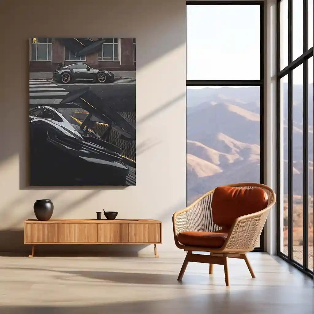 Quote Metal Poster | Porsche 911 GT3 | Precision, Discipline & Track-Bred Excellence Metal Frame - TURTLEWINGS