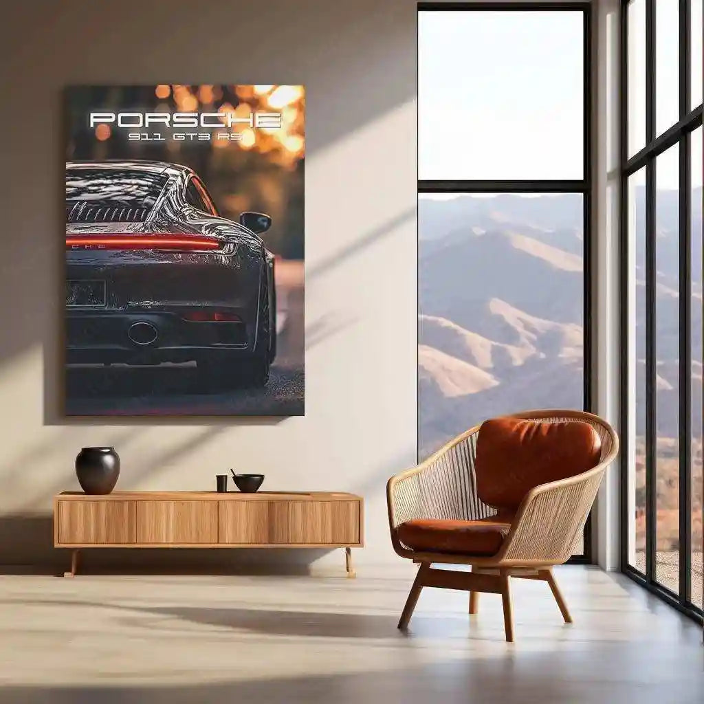Porsche 911 GT3 Neon LED Metal Frame â Iconic Supercar Wall Art 2 - TURTLEWINGS