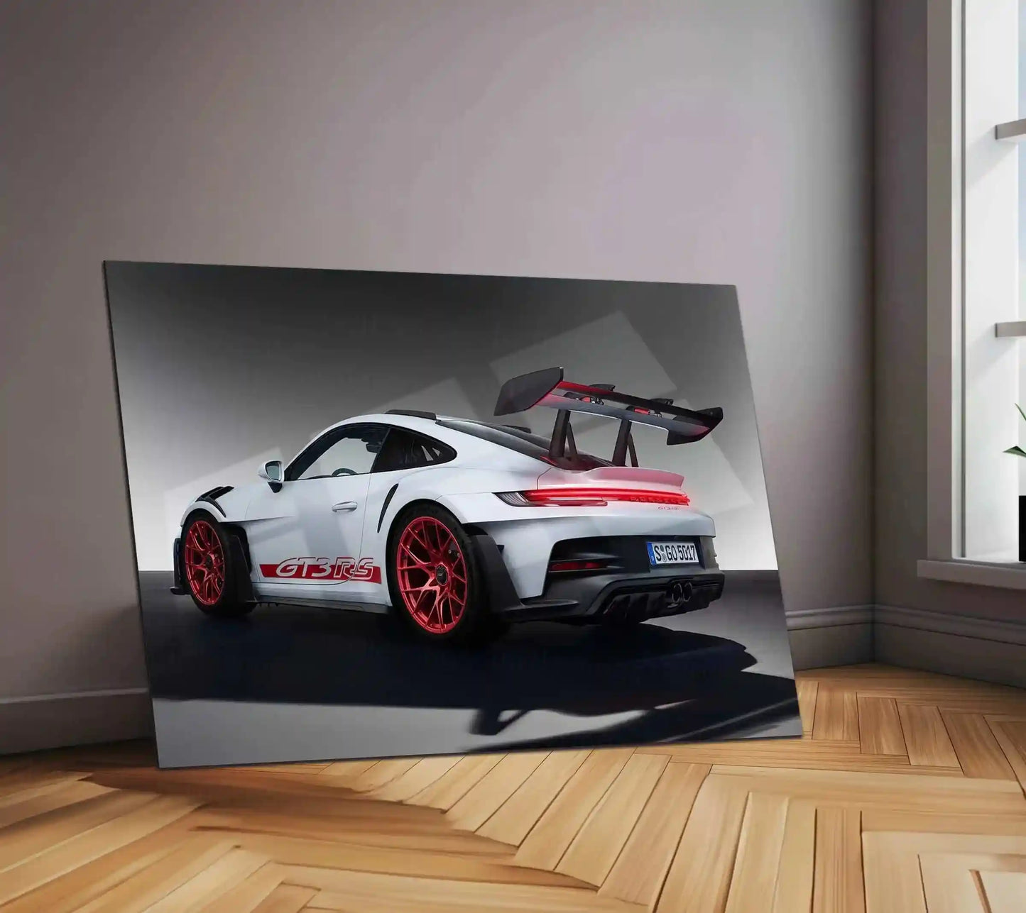 Porsche 911 GT3 Neon LED Metal Frame â Iconic Supercar Wall Art 1 - TURTLEWINGS