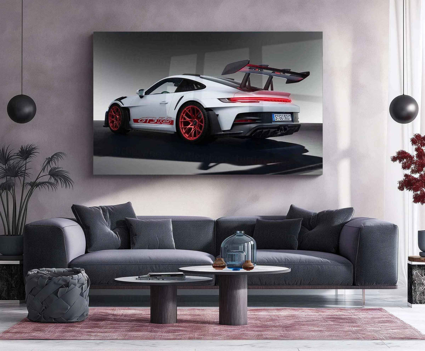 Porsche 911 GT3 Neon LED Metal Frame â Iconic Supercar Wall Art 1 - TURTLEWINGS