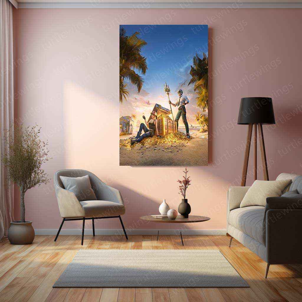 PUBG Metal Poster – Ultimate Battle Royale Gaming Wall Art - TURTLEWINGS