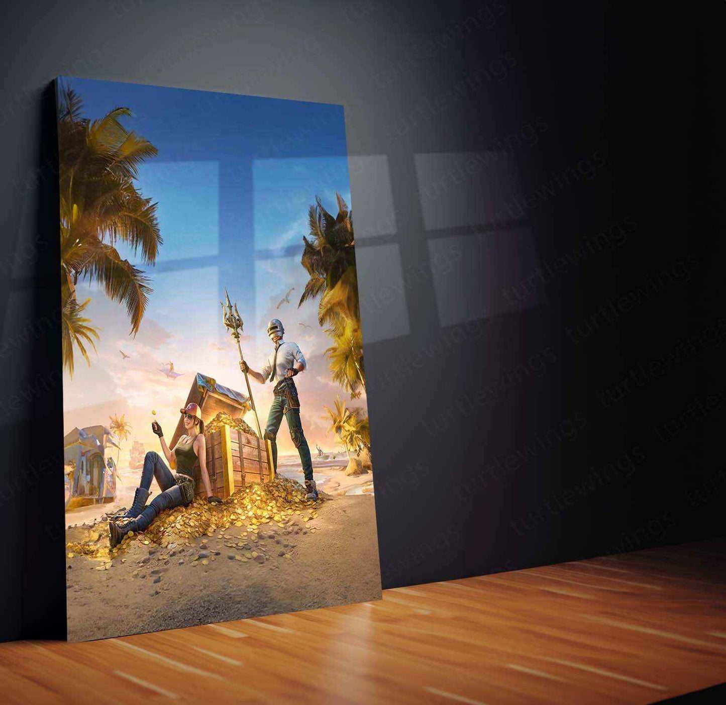 PUBG Metal Poster – Ultimate Battle Royale Gaming Wall Art - TURTLEWINGS