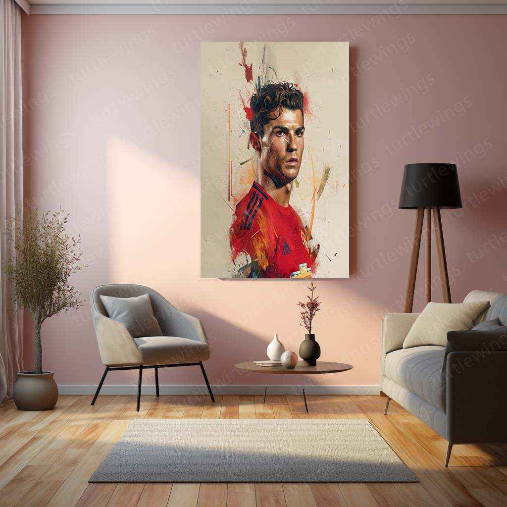 Cristiano Ronaldo Metal Poster – Iconic Football Legend Wall Art 3 - TURTLEWINGS