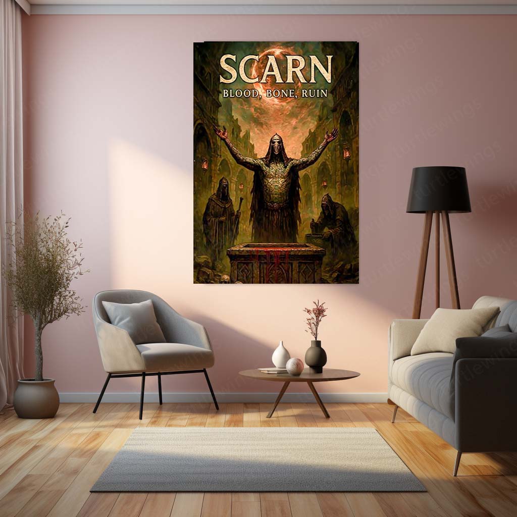 Game Metal Poster | Scarn – Blood, Bone, Ruin Metal Frame