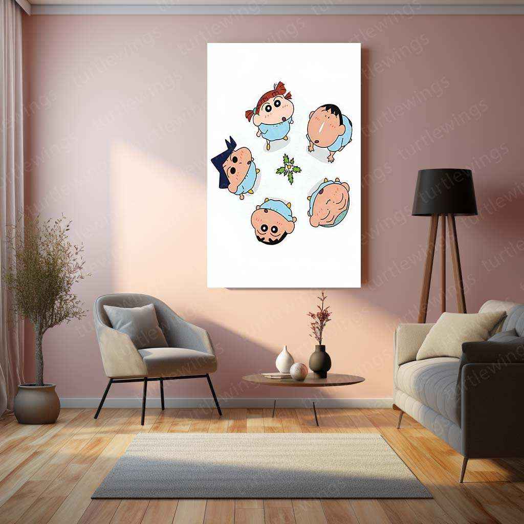 Shinchan Metal Poster – Fun & Nostalgic Anime Wall Art - TURTLEWINGS