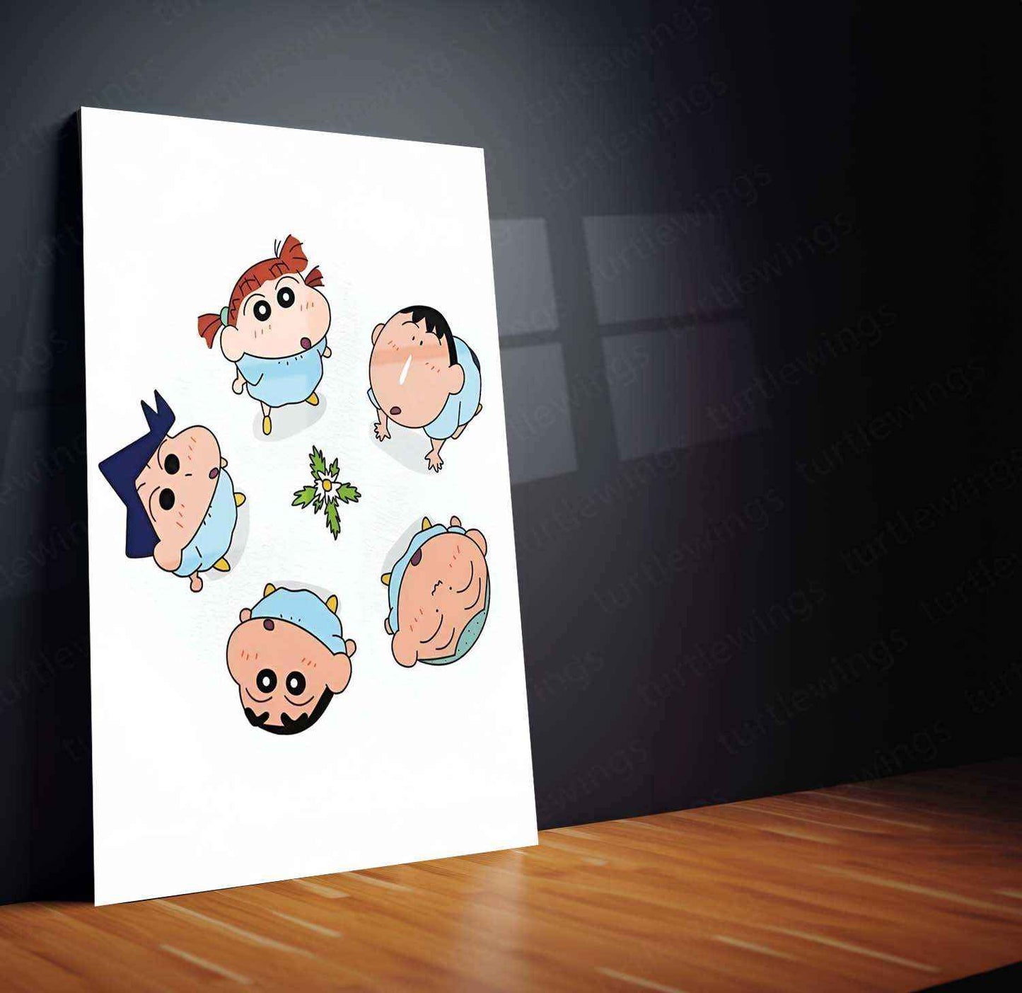 Shinchan Metal Poster – Fun & Nostalgic Anime Wall Art - TURTLEWINGS