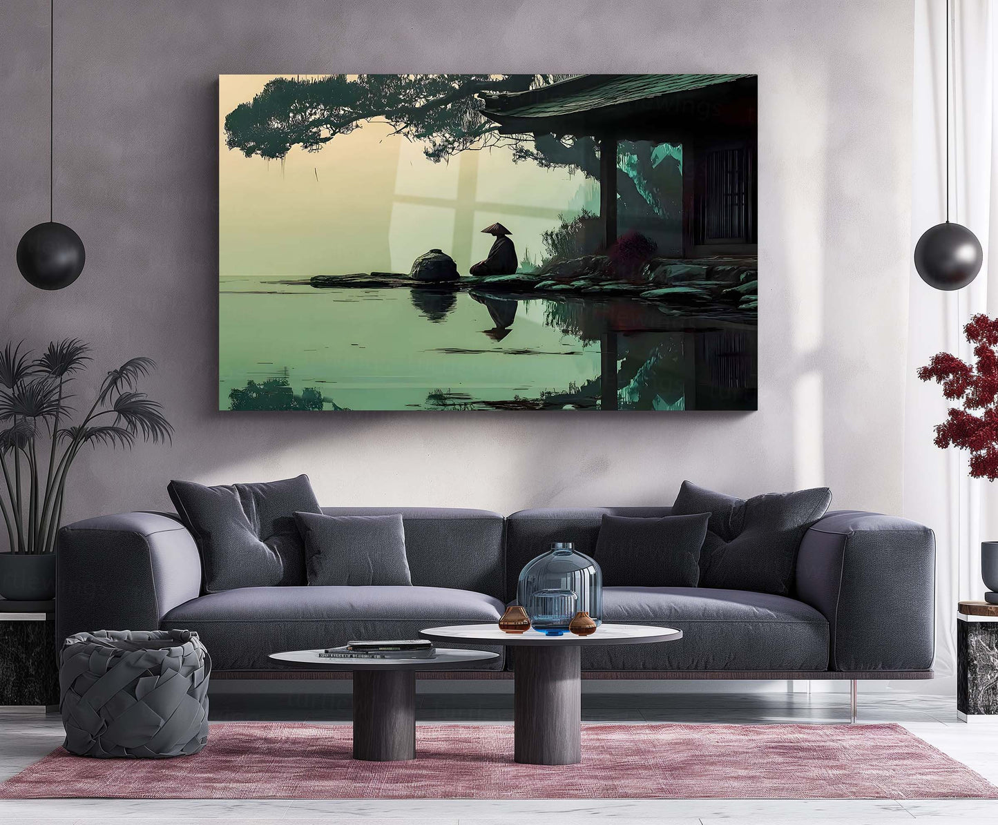 Silence of a Japanese Man – Serenity Reflected Metal Frame