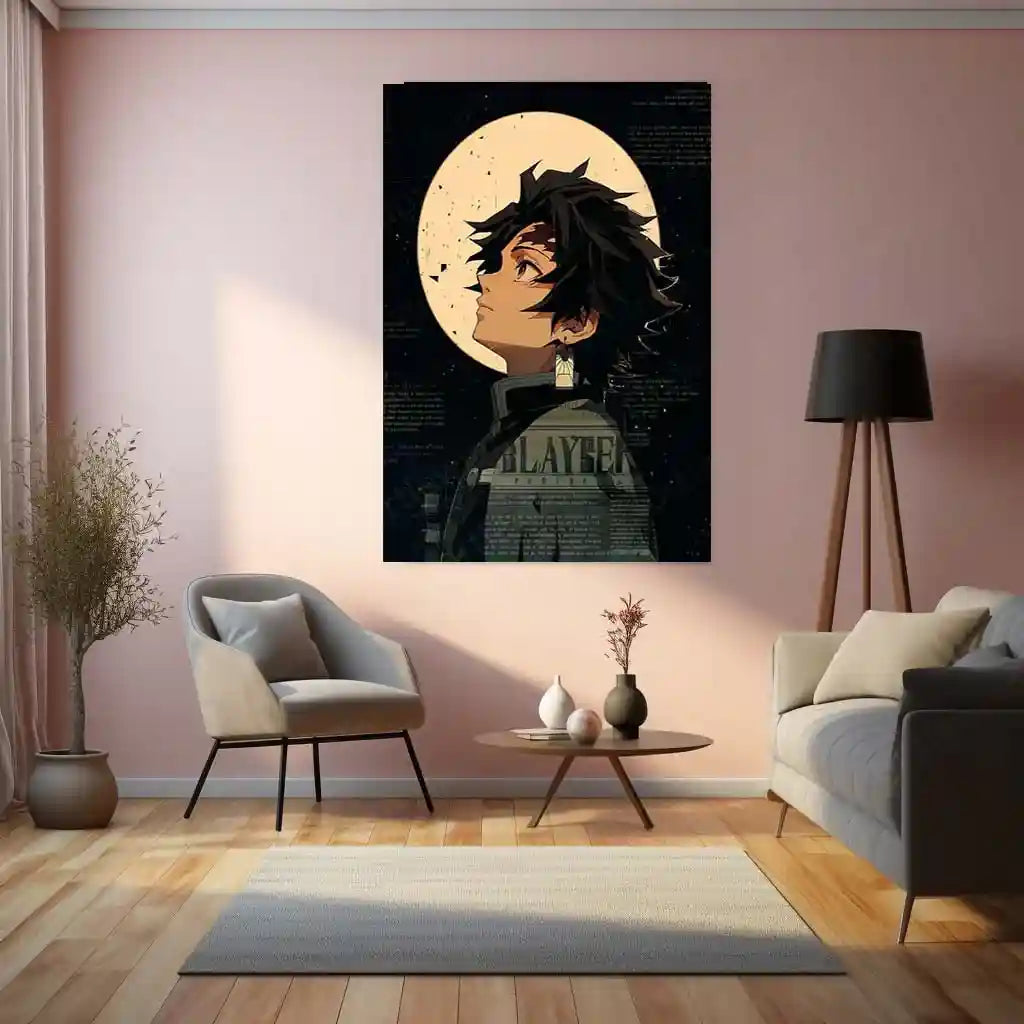 Anime Metal Poster | Tanjiro – Demon Slayer Metal Poster | Water Breathing Anime Wall Frame 01 - TURTLEWINGS