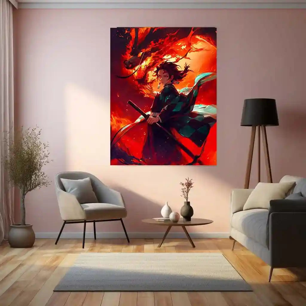 Anime Metal Poster | Tanjiro – Demon Slayer Metal Poster | Epic Anime Wall Art 01 - TURTLEWINGS
