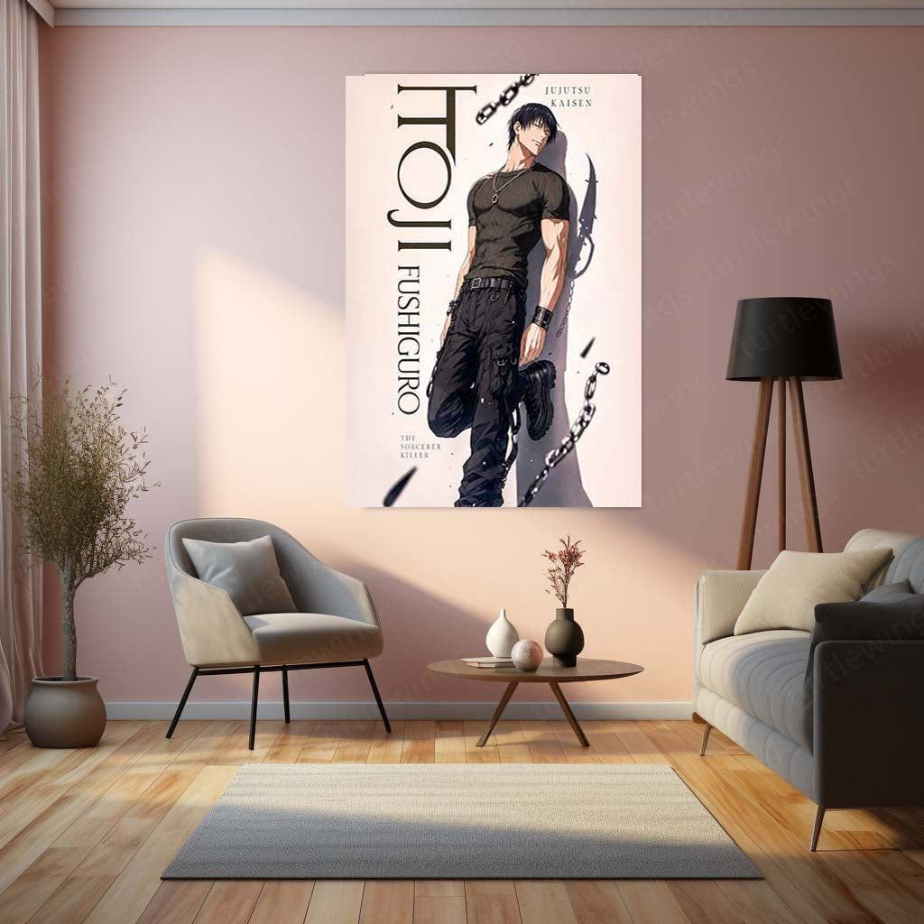 Anime Metal Poster | Toji Fushiguro Sorcerer Killer Metal Poster | Jujutsu Kaisen Anime Wall Art | Premium Aluminum Print