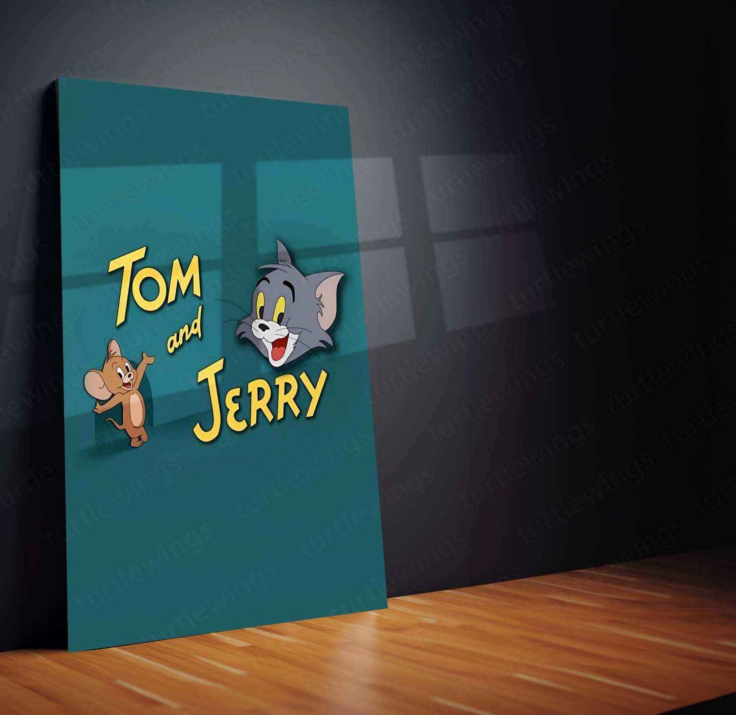 Tom and Jerry Metal Poster – Classic Cartoon Chaos - TURTLEWINGS