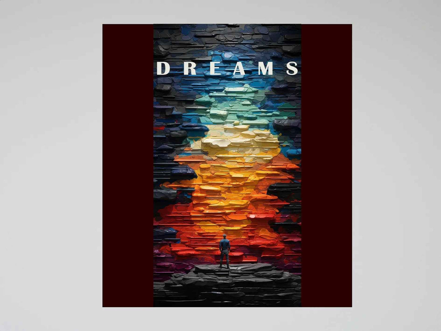 Dreams Metal Poster | Motivational Standing Figure Wall Art - TURTLEWINGS