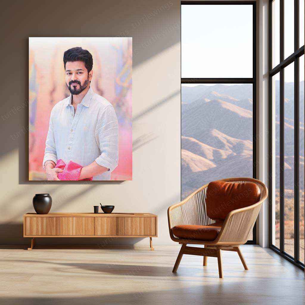 Vijay Thalapathy Metal Poster – Tamil Superstar Wall Art | Kollywood Icon Decor 2 - TURTLEWINGS