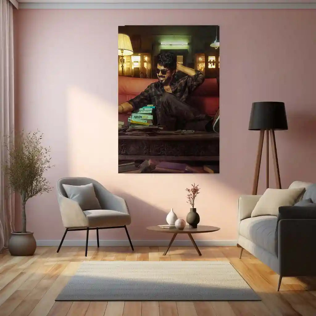 Vijay Thalapathy – Tamil Cinema Superstar Metal Poster | Tollywood Wall Frame 04 - TURTLEWINGS