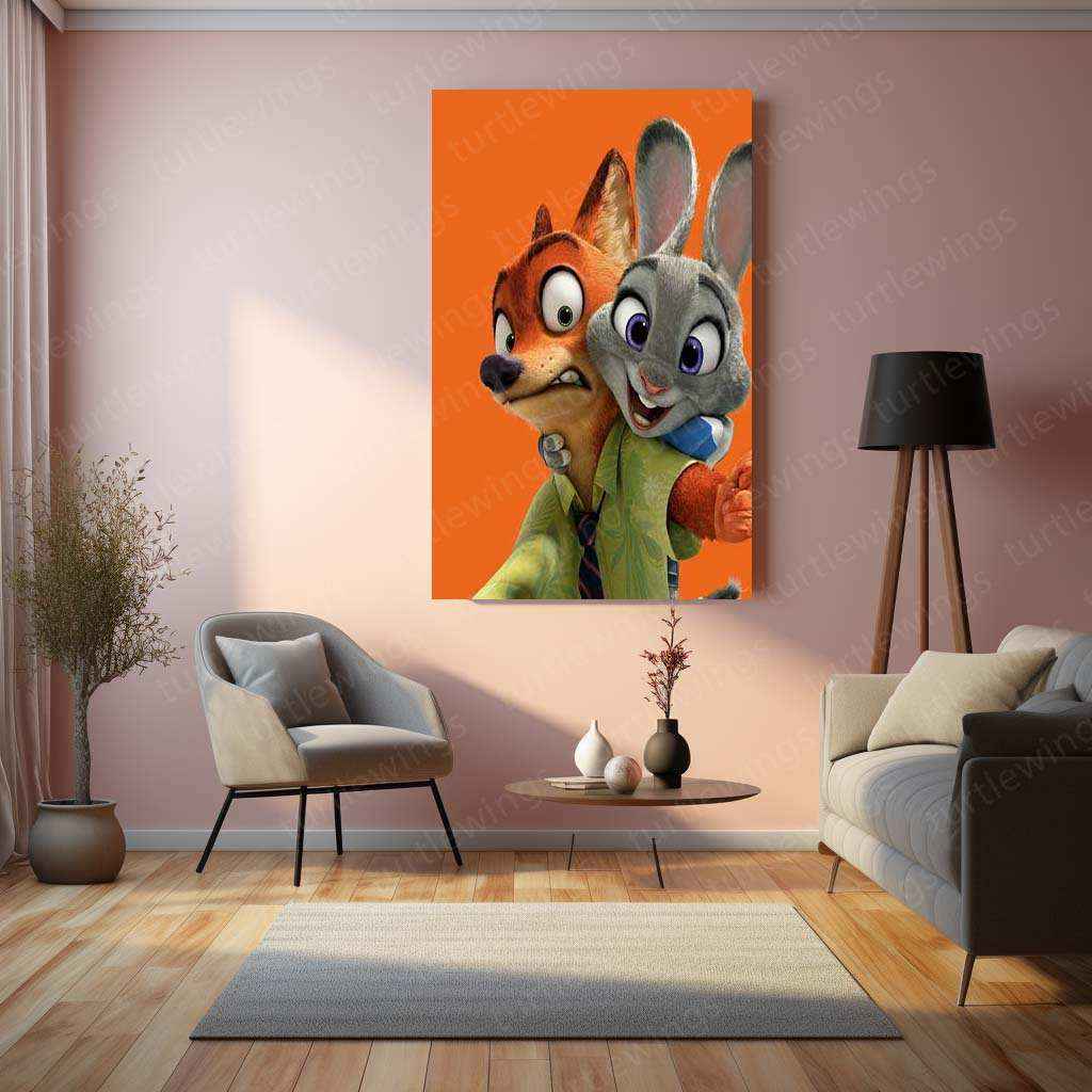 Zootopia Metal Poster – Vibrant Animated Movie Wall Art | Fun Disney Decor - TURTLEWINGS