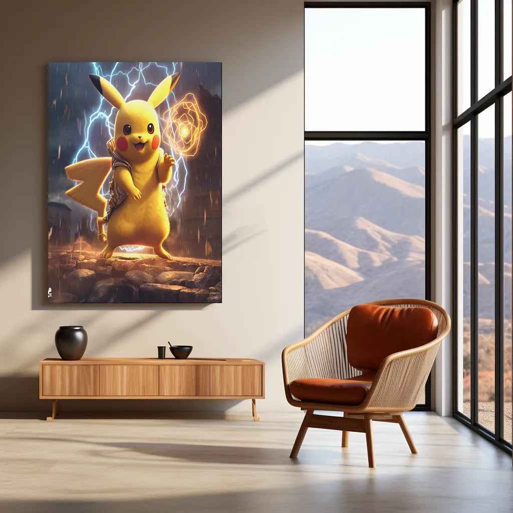 Pikachu Metal Poster ppokemonn - TURTLEWINGS