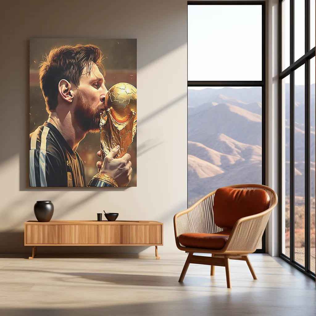 Lionel Messi Metal Poster – GOAT Football Wall Art 7 - TURTLEWINGS