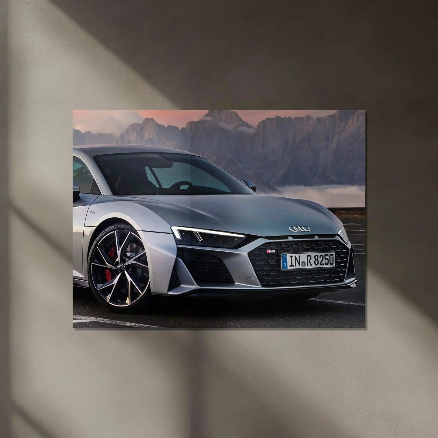 Audi R8 Neon LED Metal Poster â Supercar Wall Art for Speed Enthusiasts - TURTLEWINGS