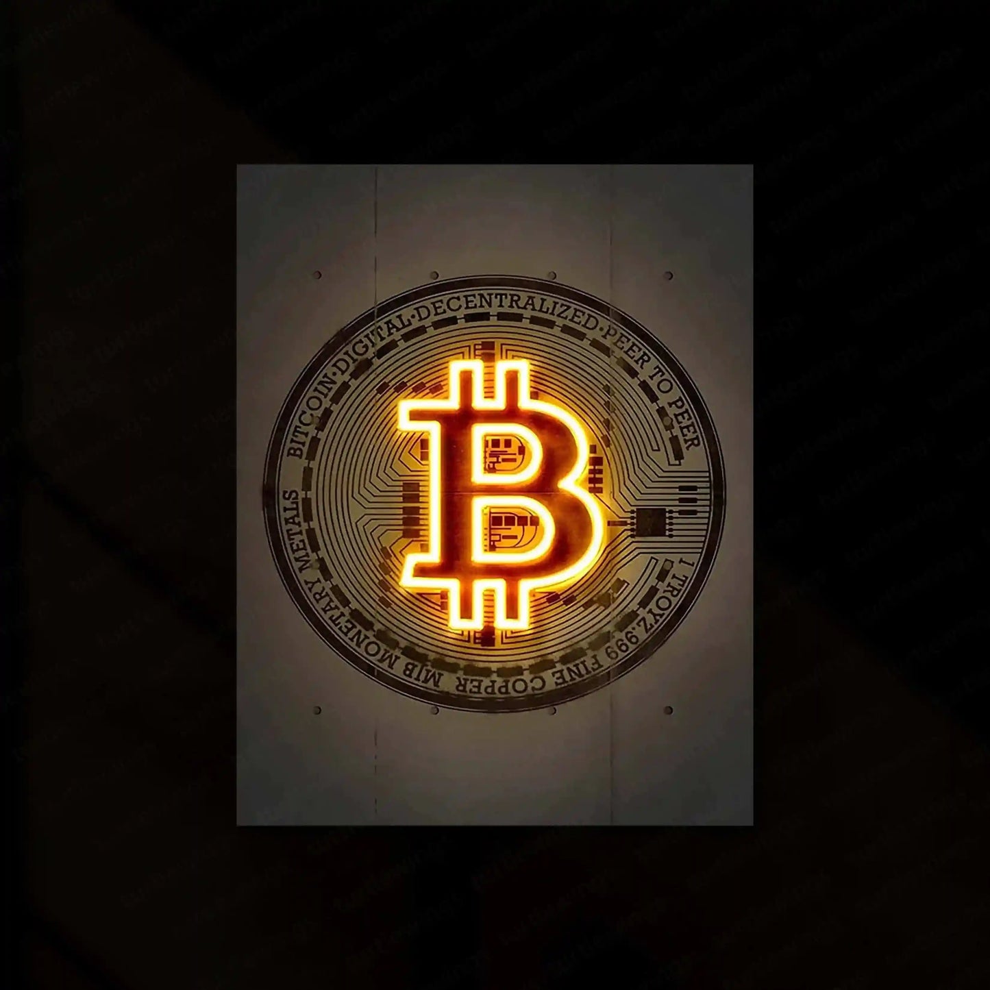 Bitcoin Neon LED Metal Frame - TURTLEWINGS