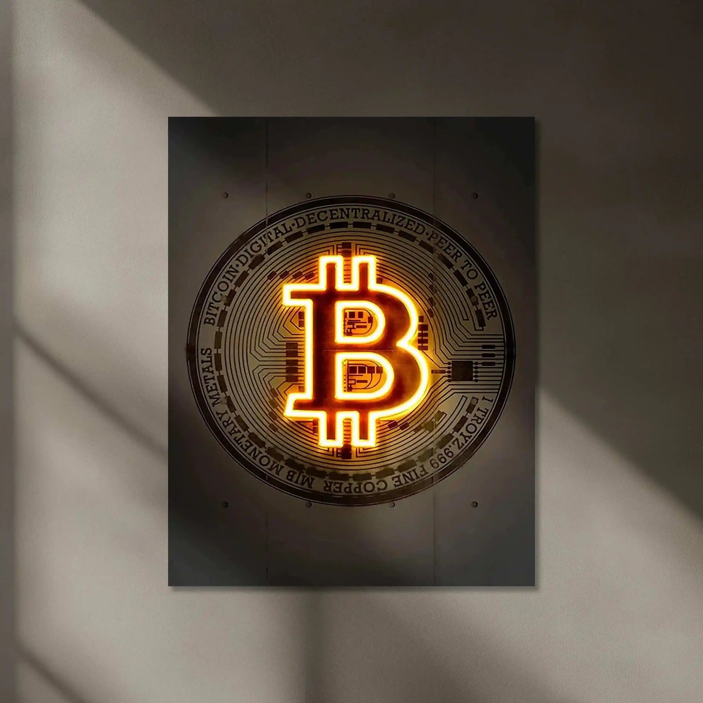 Bitcoin Neon LED Metal Frame - TURTLEWINGS