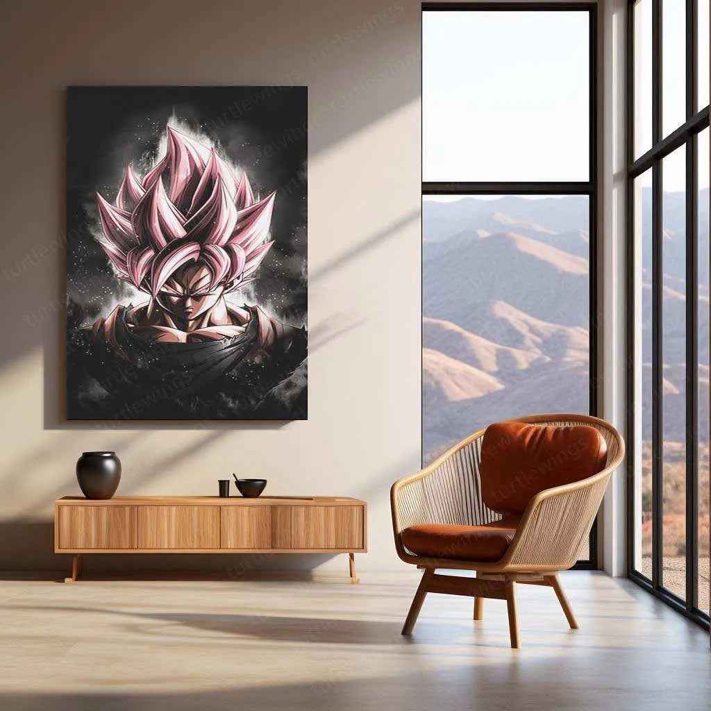 Black Goku Metal Poster – dbz Super Saiyan Art | Powerful Anime Decor 5 - TURTLEWINGS