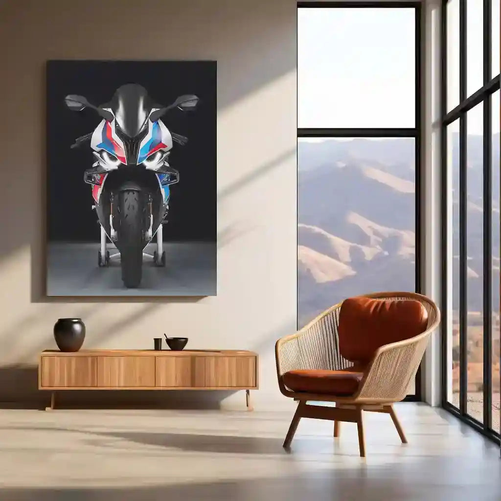 LED | π BMW M 1000 RR Black Superbike Neon LED Metal Poster | Racing Power Wall Art - TURTLEWINGS