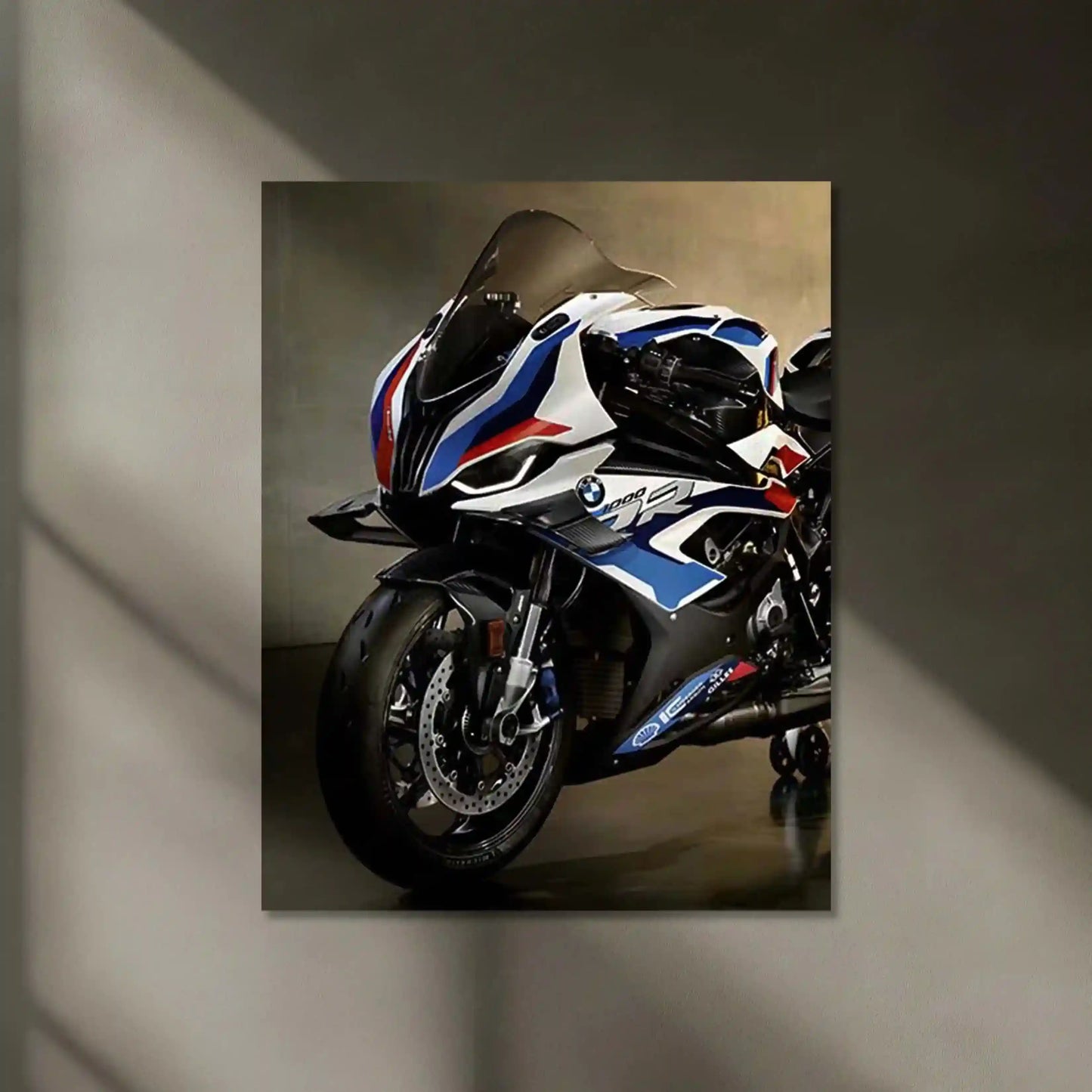 LED | π BMW M 1000 RR Black Superbike Neon LED Metal Poster | Racing Power Wall Art 01 - TURTLEWINGS