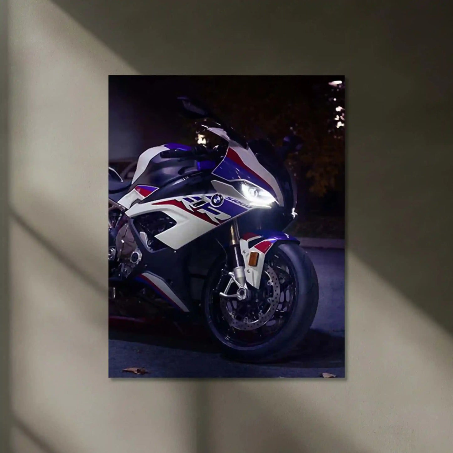 LED | π BMW M 1000 RR Black Superbike Neon LED Metal Poster | Racing Power Wall Art 02 - TURTLEWINGS