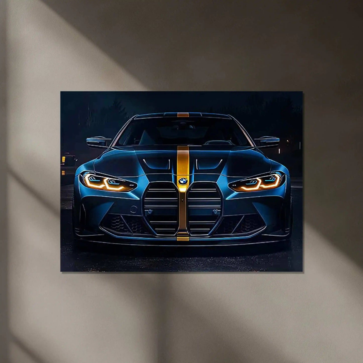 BMW Racing Neon LED Metal Poster â Motorsport-Inspired Wall Art for Speed Enthusiasts - TURTLEWINGS
