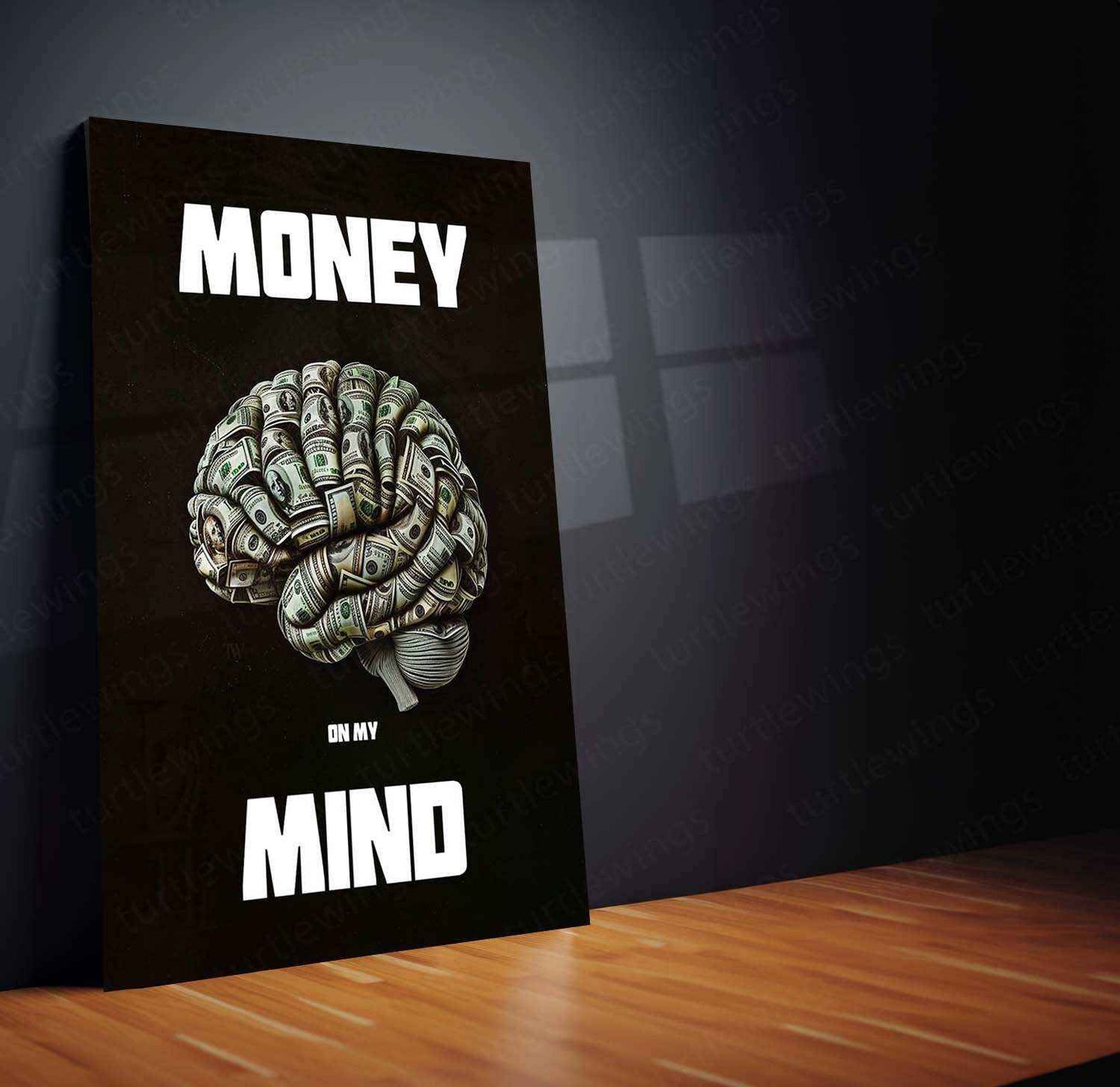 Brain Quote Copy Portrait Metal Poster | Motivational & Inspirational Wall Art | Mindset Decor - TURTLEWINGS