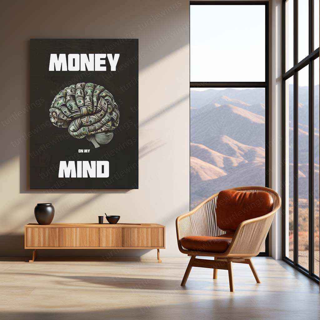 Brain Quote Copy Portrait Metal Poster | Motivational & Inspirational Wall Art | Mindset Decor - TURTLEWINGS
