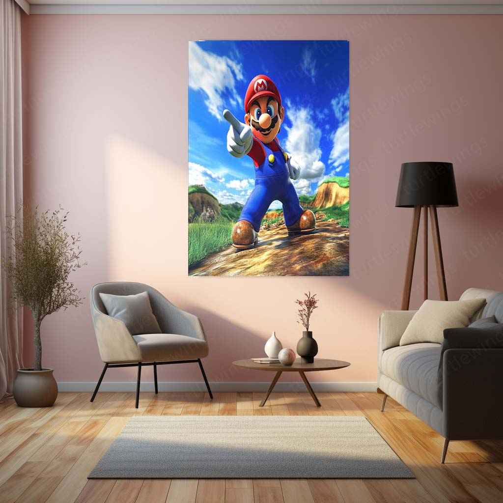 Game Metal Poster | Super Mario Metal Poster | Super Mario Wall Art | Retro Gaming Decor - TURTLEWINGS