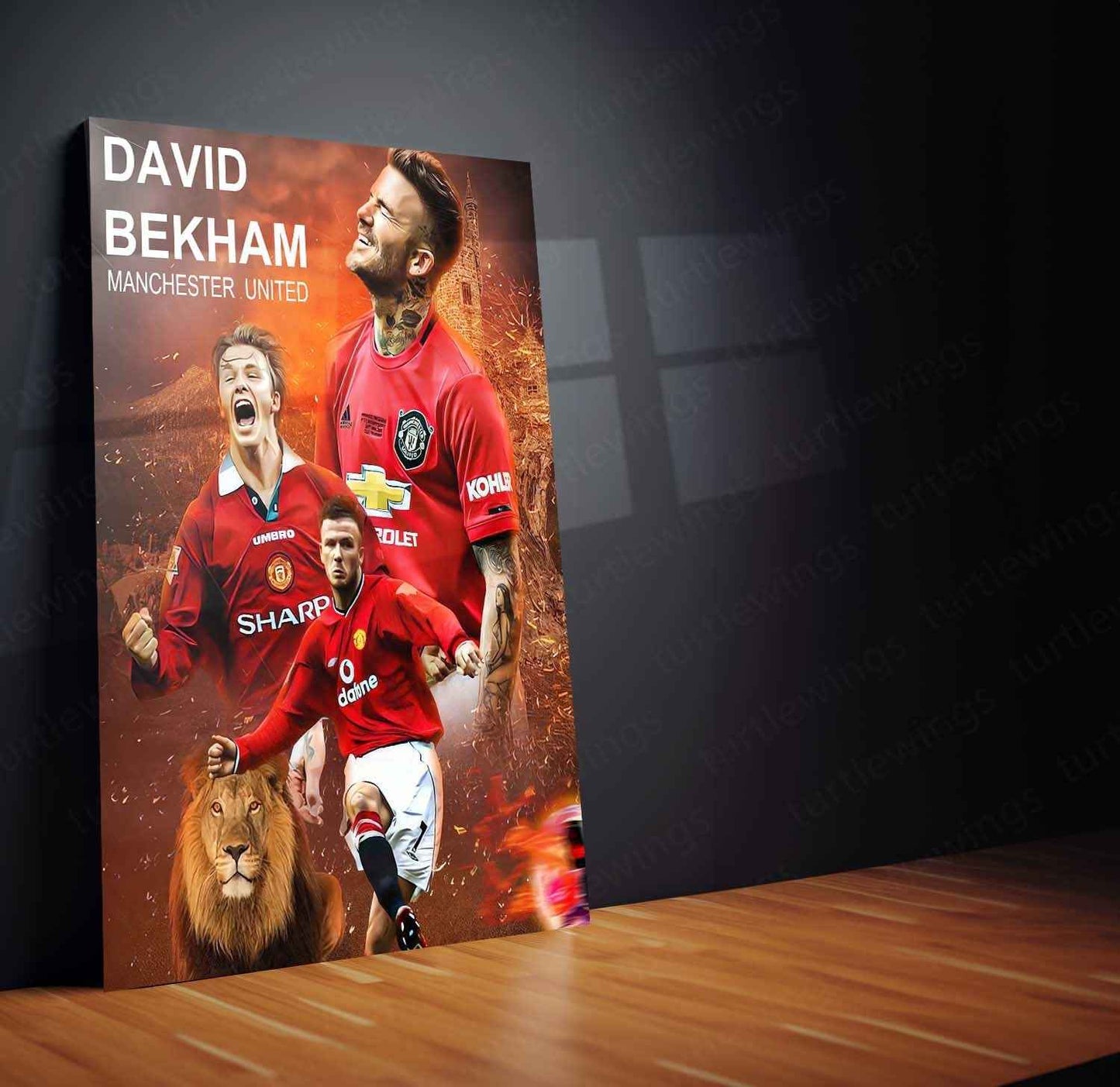 Sports | David Beckham Metal Poster – Iconic Football Legend Wall Art - TURTLEWINGS