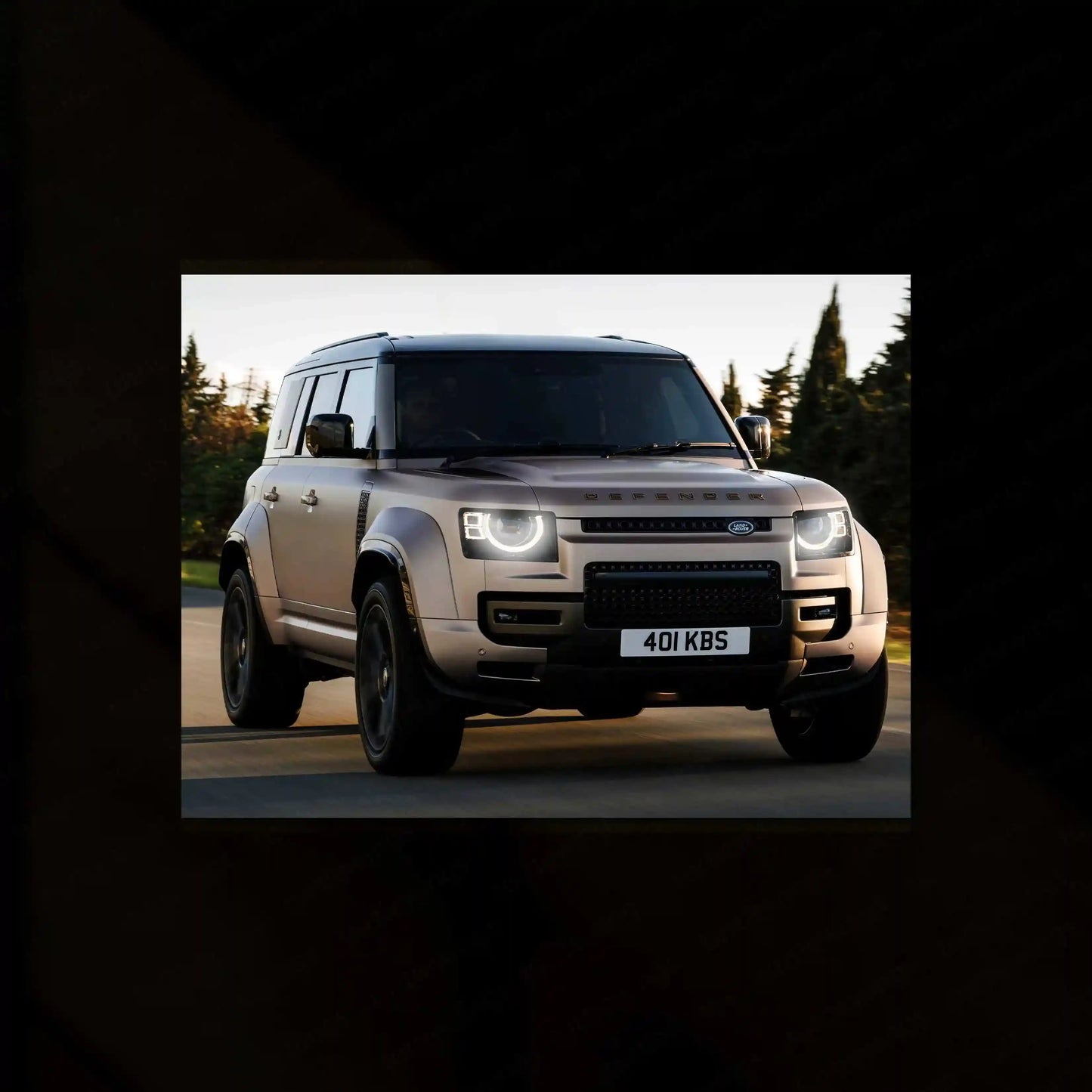 Defender Neon LED Metal Frame â Bold and Rugged Wall Art for Off-Road Enthusiasts 2 - TURTLEWINGS