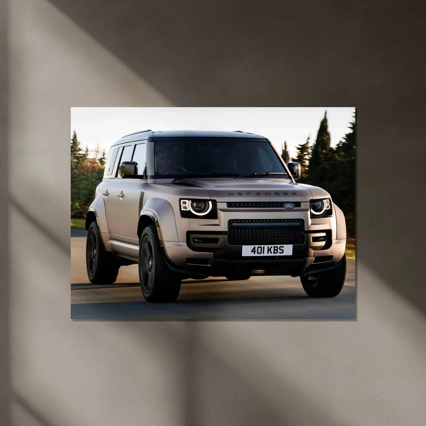 Defender Neon LED Metal Frame â Bold and Rugged Wall Art for Off-Road Enthusiasts 2 - TURTLEWINGS
