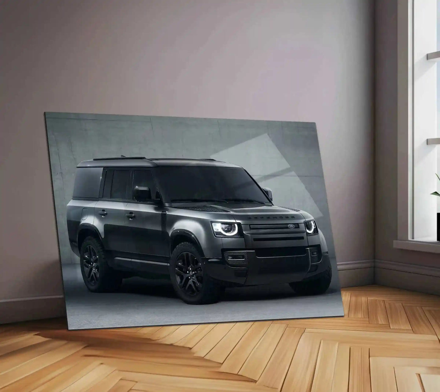 Defender Neon LED Metal Frame â Bold and Rugged Wall Art for Off-Road Enthusiasts 1 - TURTLEWINGS