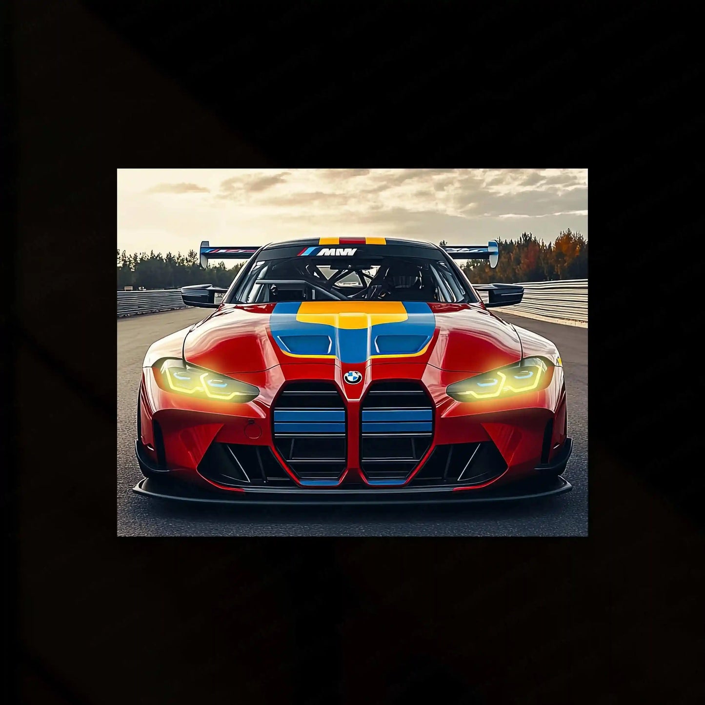 BMW Racing Neon LED Metal Poster â Motorsport-Inspired Wall Art for Speed Enthusiasts.2 - TURTLEWINGS
