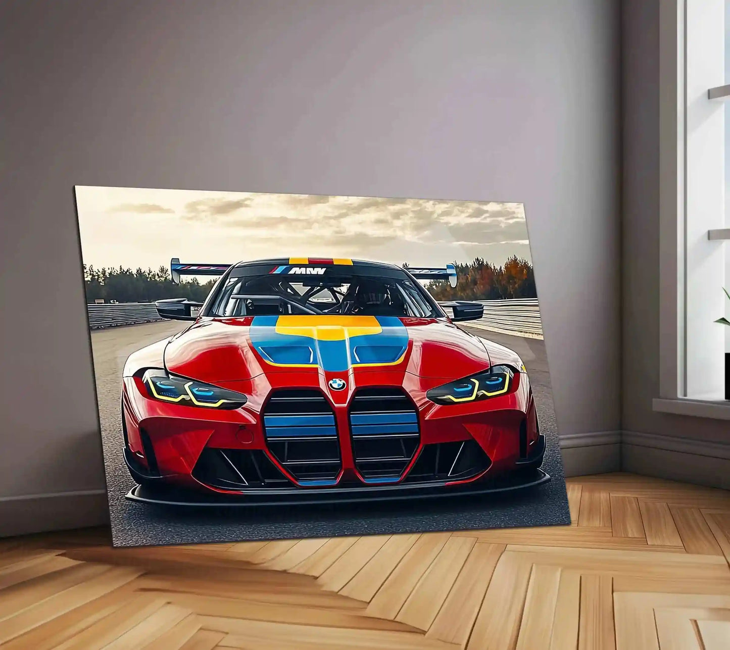 BMW Racing Neon LED Metal Poster â Motorsport-Inspired Wall Art for Speed Enthusiasts.2 - TURTLEWINGS