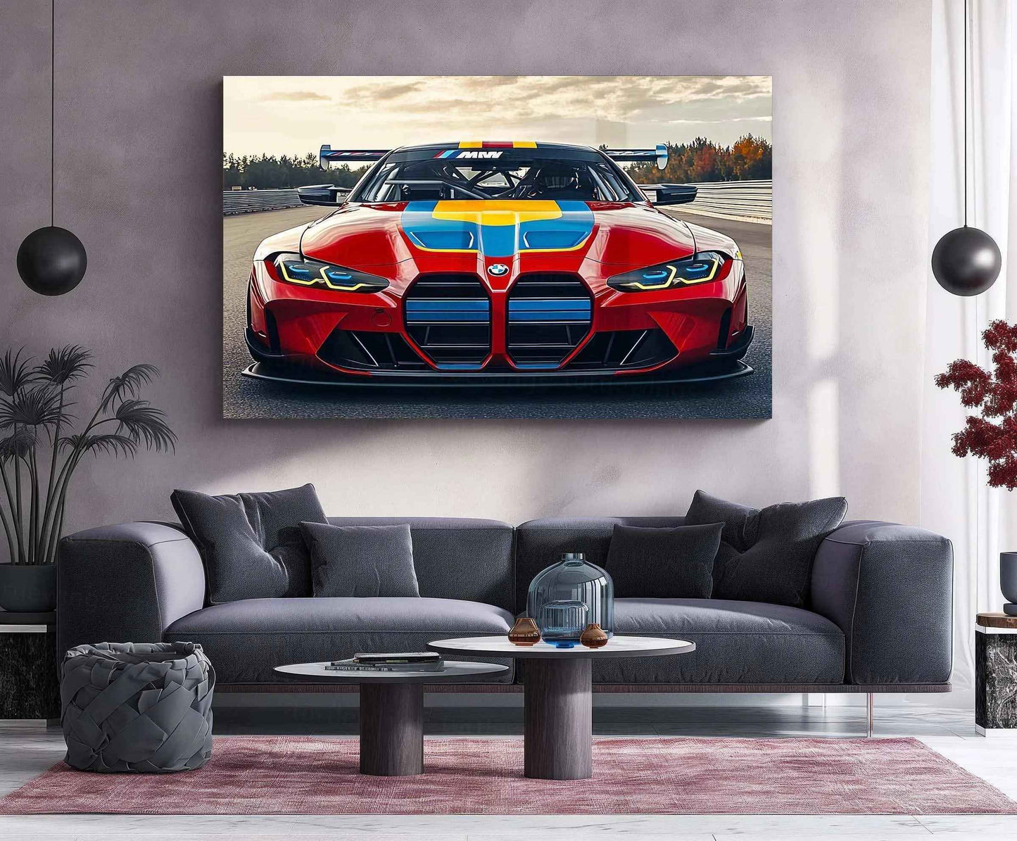 BMW Racing Neon LED Metal Poster â Motorsport-Inspired Wall Art for Speed Enthusiasts.2 - TURTLEWINGS